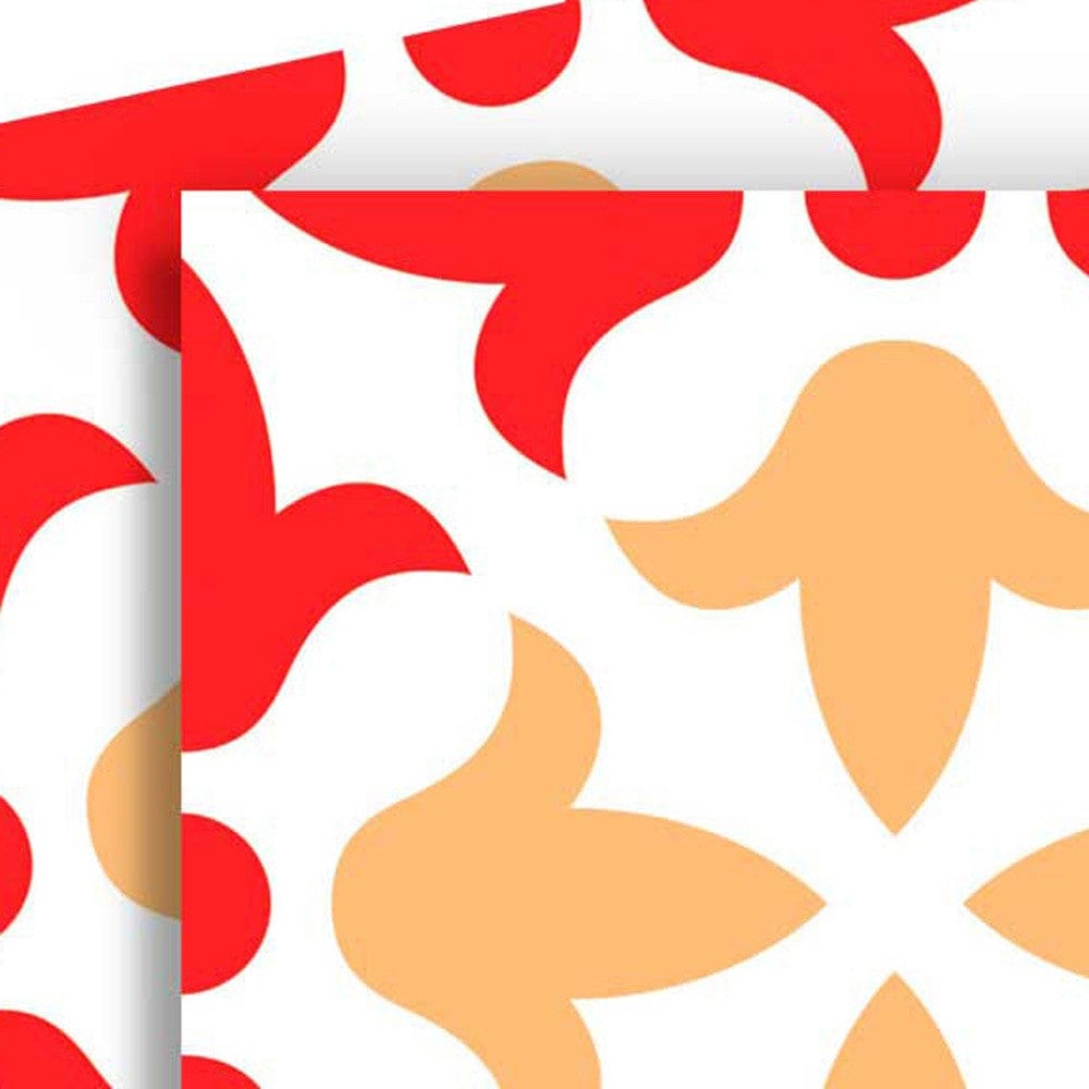 4" X 4" Roja Hola Removable Peel And Stick Tiles - Homeroots - Flyclothing LLC