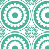 4" x 4" Light Green And White Geo Peel and Stick Removable Tiles - Homeroots