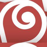 5" x 5" Brick Red And White Scroll Peel and Stick Removable Tiles - Homeroots