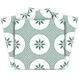 7" x 7" Light Sage And White Circle Flower Peel and Stick Removable Tiles - Homeroots