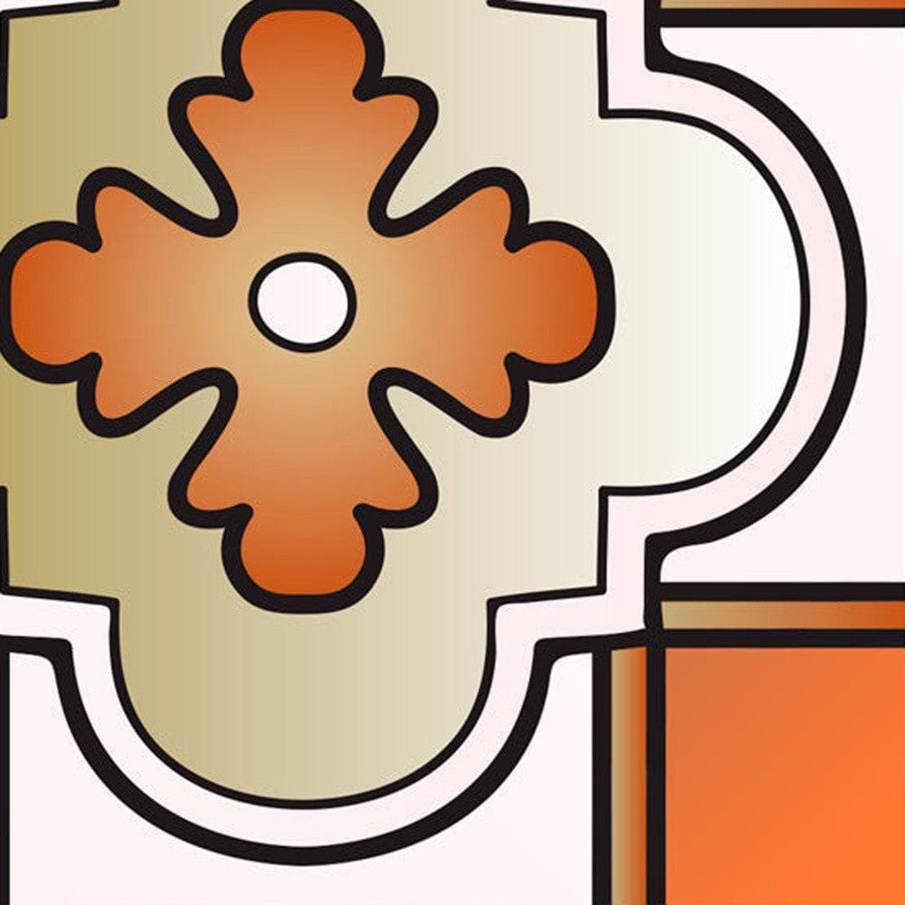 5" x 5" Retro Orange Mosaic Peel and Stick Removable Tiles - Homeroots - Flyclothing LLC