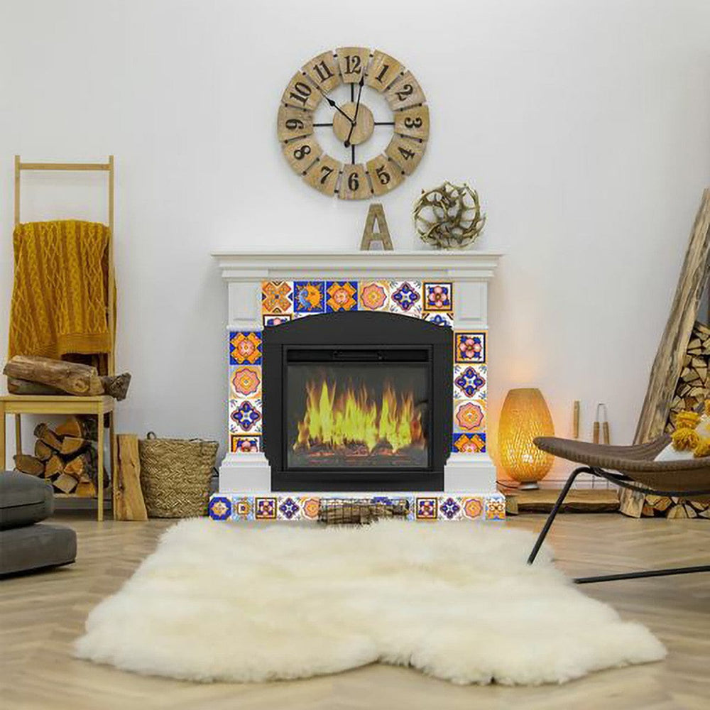 4" x 4" Blue and Gold Celestial Mosaic Peel and Stick Removable Tiles - Homeroots - Flyclothing LLC