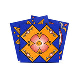 7" x 7" Blue and Gold Celestial Mosaic Peel and Stick Removable Tiles - Homeroots - Flyclothing LLC