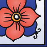 6" x 6" Shades of Blue Celestial Mosaic Peeland Stick Removable Tiles - Homeroots