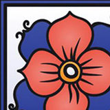 8" x 8" Shades of Blue Celestial Mosaic Peeland Stick Removable Tiles - Homeroots