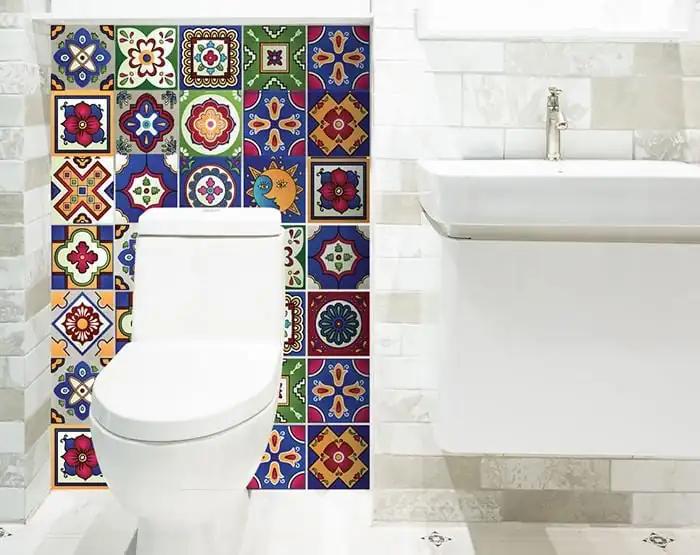 6" x 6" Mediterra Celestial Mosaic Peel and Stick Removable Tiles - Homeroots - Flyclothing LLC