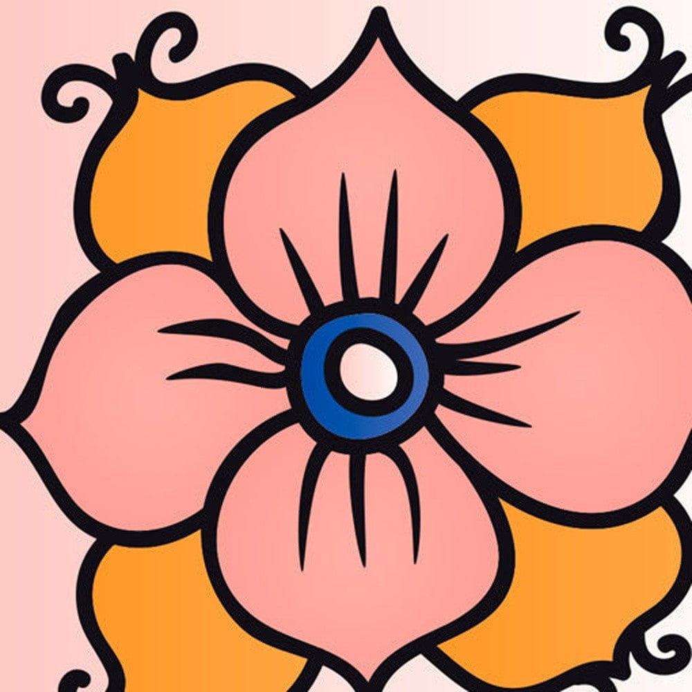 7" x 7" Blue Gold and Blush Mosaic Peel and Stick Removable Tiles - Homeroots - Flyclothing LLC