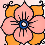 7" x 7" Blue Gold and Blush Mosaic Peel and Stick Removable Tiles - Homeroots - Flyclothing LLC