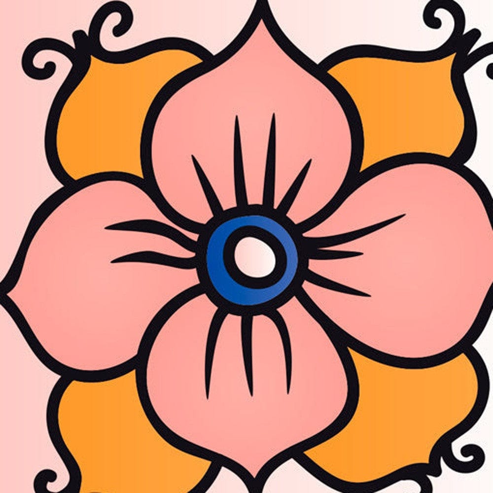 8" x 8" Blue Gold and Blush Mosaic Peel and Stick Removable Tiles - Homeroots - Flyclothing LLC