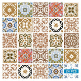 8" x 8" Snickerdoodle Mosaic Pop Peel and Stick Removable Tiles - Homeroots