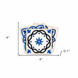 4" x 4" Blue and Aqua Pop Mosaic Peel and Stick Removable Tiles - Homeroots - Flyclothing LLC