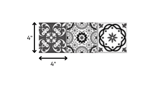 4" x 4" Shades of Grey Mosaic Peel and Stick Removable Tiles - Homeroots - Flyclothing LLC