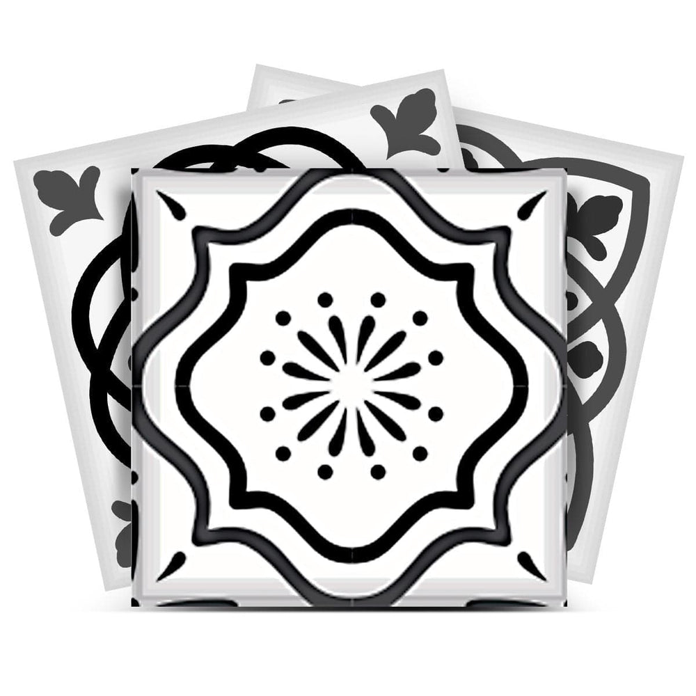 4" x 4" Shades of Grey Mosaic Peel and Stick Removable Tiles - Homeroots - Flyclothing LLC