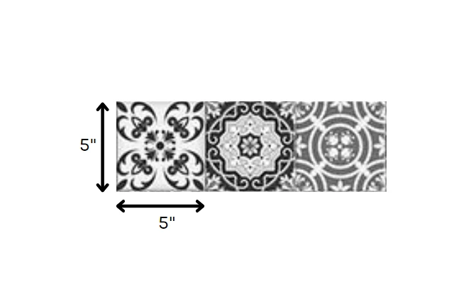 5" x 5" Shades of Grey Mosaic Peel and Stick Removable Tiles - Homeroots - Flyclothing LLC