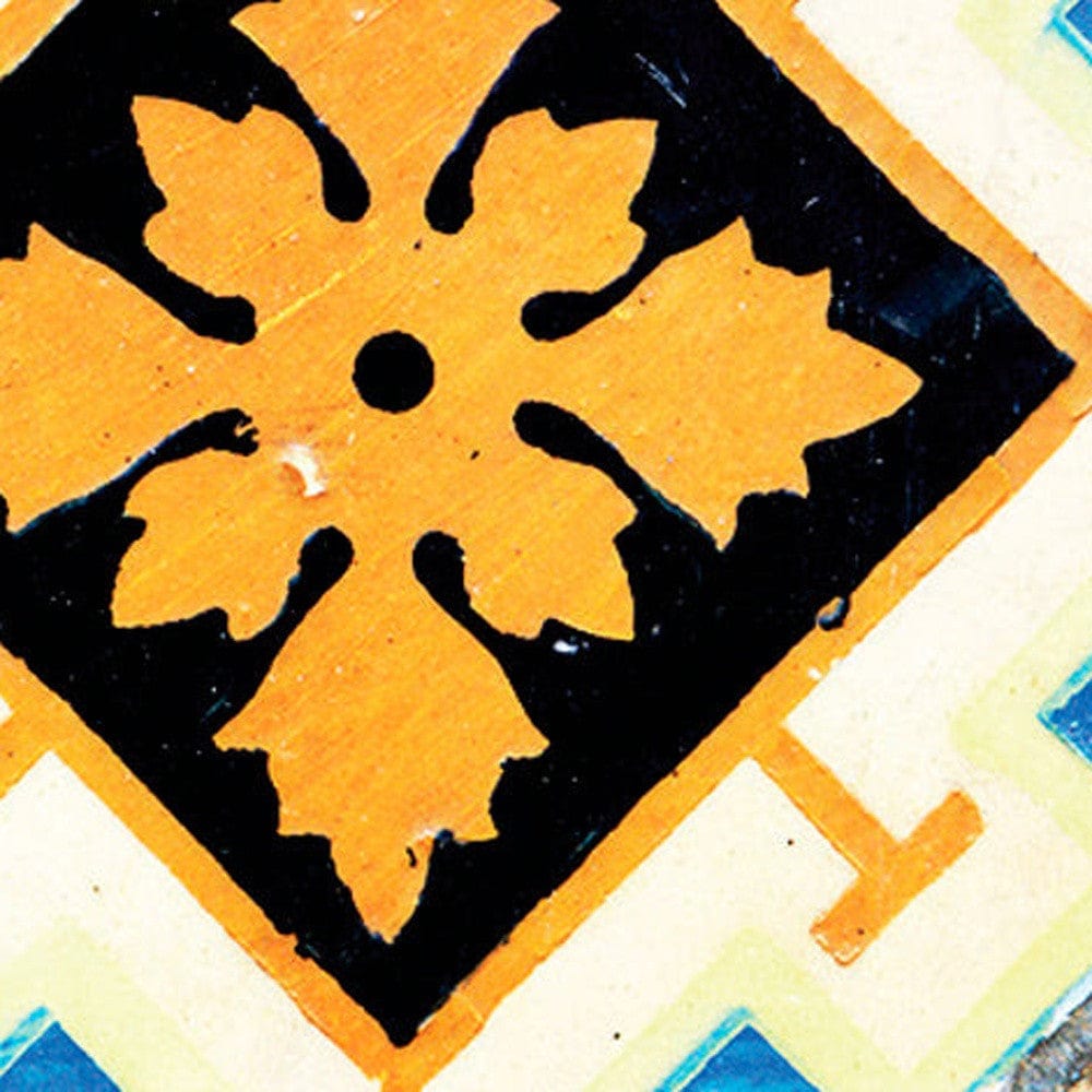 6" x 6" Gold Snowflake Peel and Stick Removable Tiles - Homeroots