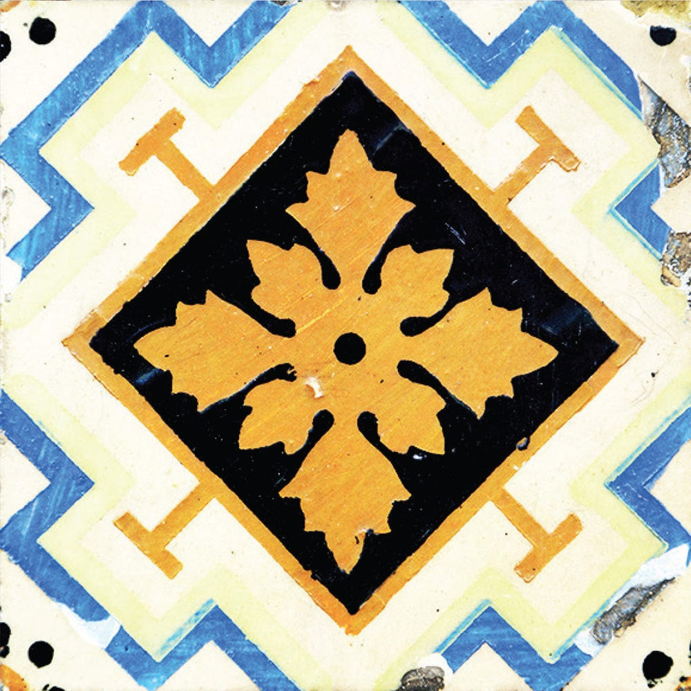 8" x 8" Gold Snowflake Peel and Stick Removable Tiles - Homeroots