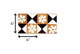 4" x 4" Mini Snowflakes and Squares Peel and Stick Removable Tiles - Homeroots