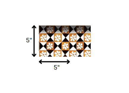 5" x 5" Mini Snowflakes and Squares Peel and Stick Removable Tiles - Homeroots