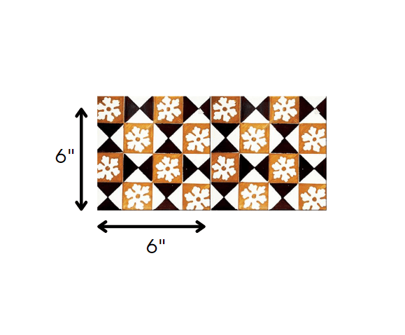 6" x 6" Mini Snowflakes and Squares Peel and Stick Removable Tiles - Homeroots