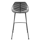Set of Two 30" Light Gray And Black Steel Low Back Bar Height Bar Chairs - Homeroots - Flyclothing LLC