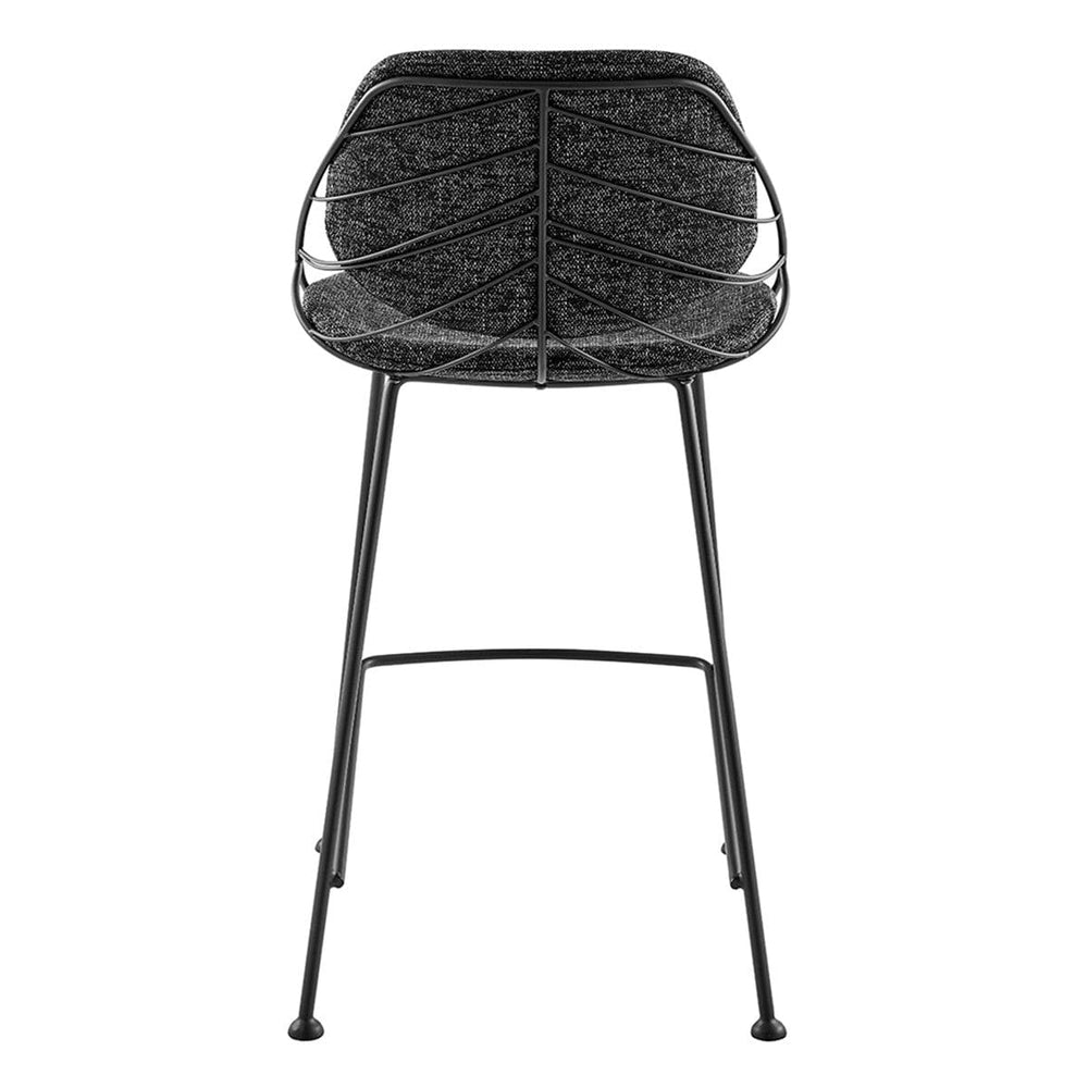Set of Two 26" Black Steel Low Back Counter Height Bar Chairs - Homeroots - Flyclothing LLC