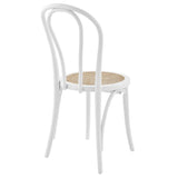 Set of Two Vintage Style White Cane Dining Chairs - Homeroots - Flyclothing LLC