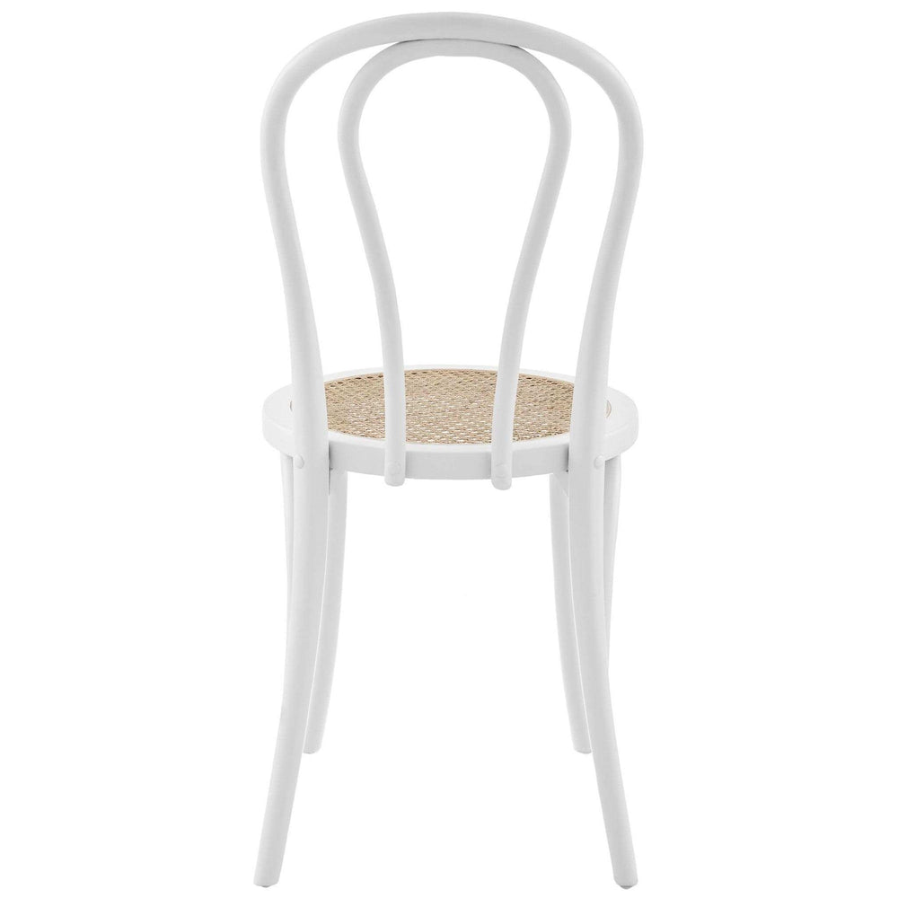 Set of Two Vintage Style White Cane Dining Chairs - Homeroots - Flyclothing LLC