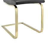 Set of Two Mod Black and Gold Dining Chairs - Homeroots - Flyclothing LLC