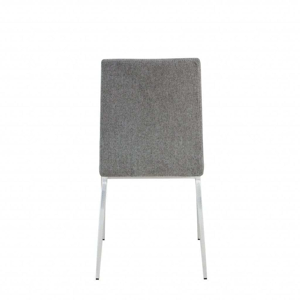 Set of Two Light Brown and Gray Stainless Steel Chairs - Homeroots - Flyclothing LLC