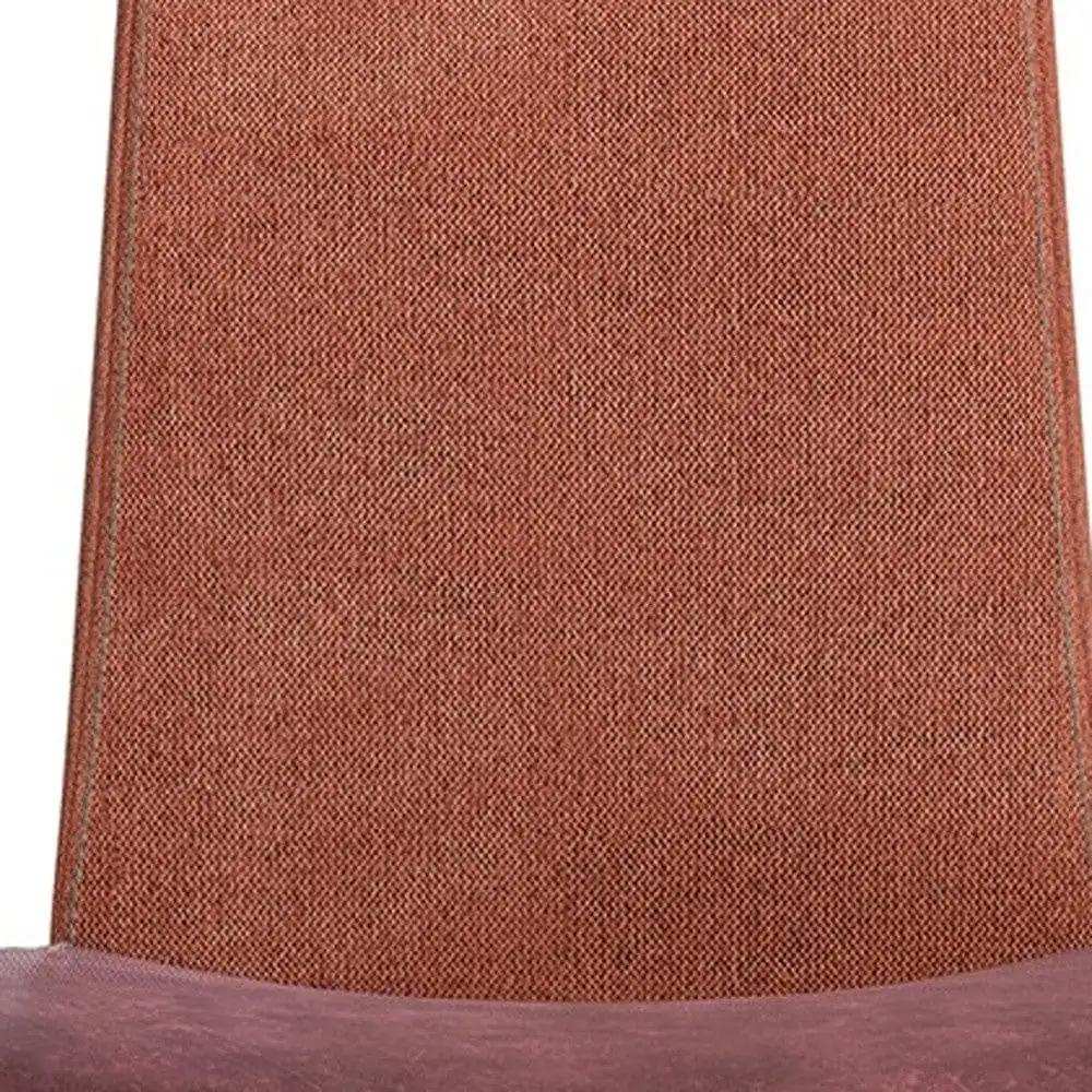 Set of Two Brown and Rust Stainless Steel Chairs - Homeroots - Flyclothing LLC