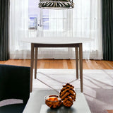 47" White And Brown Rounded Dining Table - Homeroots - Flyclothing LLC