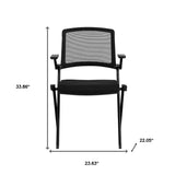 Set of Two Black Mesh Conference Office Chair - Homeroots - Flyclothing LLC