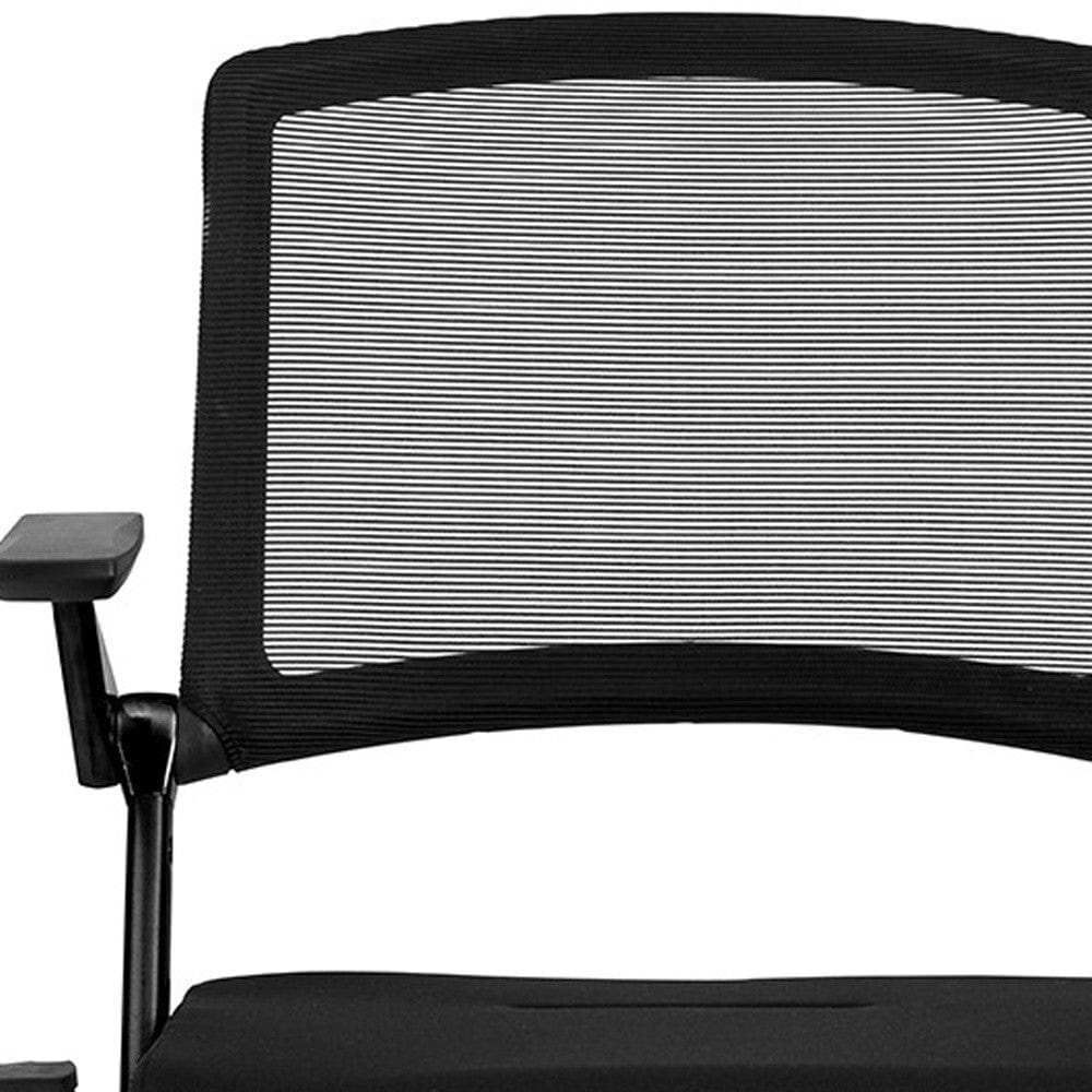Set of Two Black Mesh Conference Office Chair - Homeroots - Flyclothing LLC