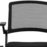 Set of Two Black Mesh Conference Office Chair - Homeroots - Flyclothing LLC