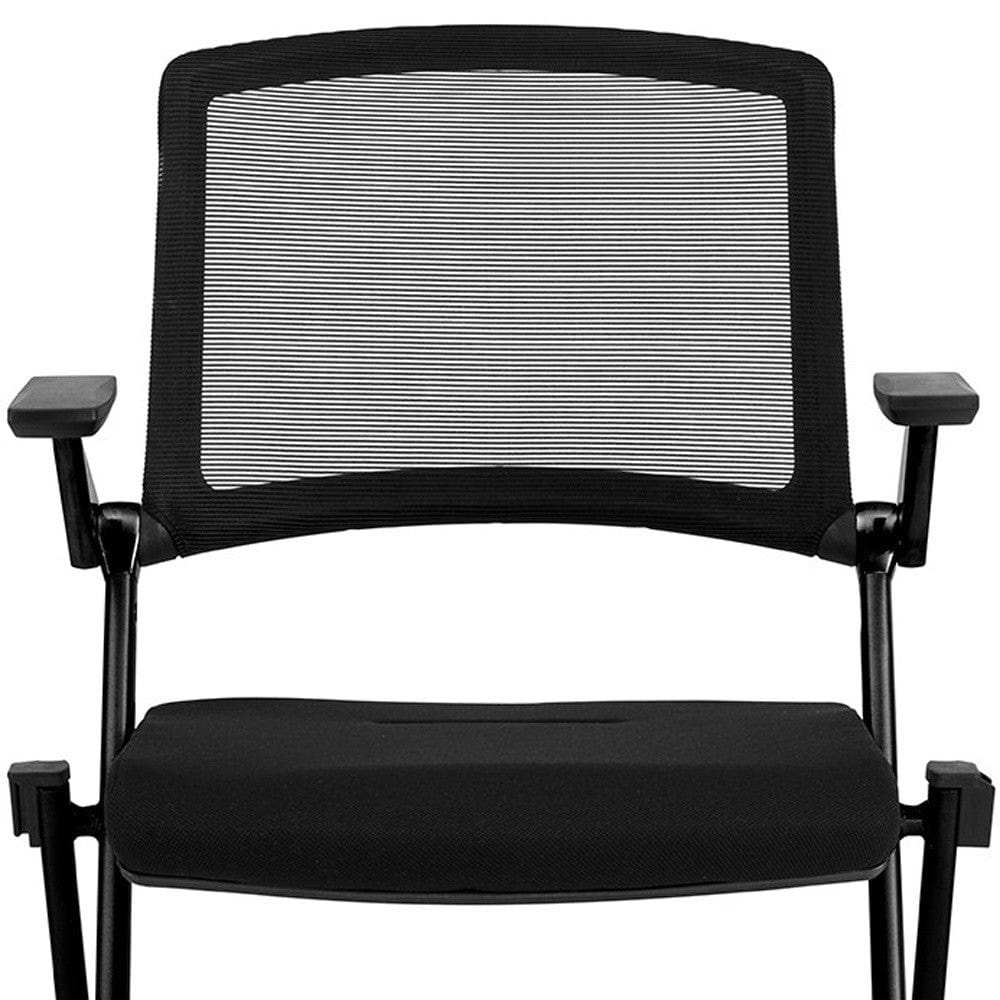 Set of Two Black Mesh Conference Office Chair - Homeroots - Flyclothing LLC