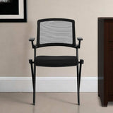 Set of Two Black Mesh Conference Office Chair - Homeroots - Flyclothing LLC