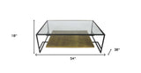Modern Black and Gold Glass Coffee Table - Homeroots - Flyclothing LLC
