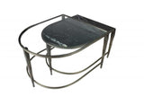 Set of 2 Black Marble Top and Glass Coffee Tables - Homeroots - Flyclothing LLC