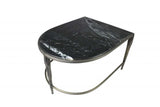 Set of 2 Black Marble Top and Glass Coffee Tables - Homeroots - Flyclothing LLC