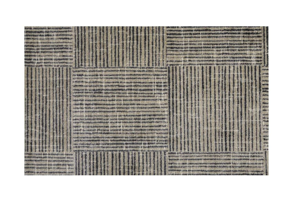 2' X 4' Modern Geo Lines in Squares Washable Floor Mat - Homeroots - Flyclothing LLC