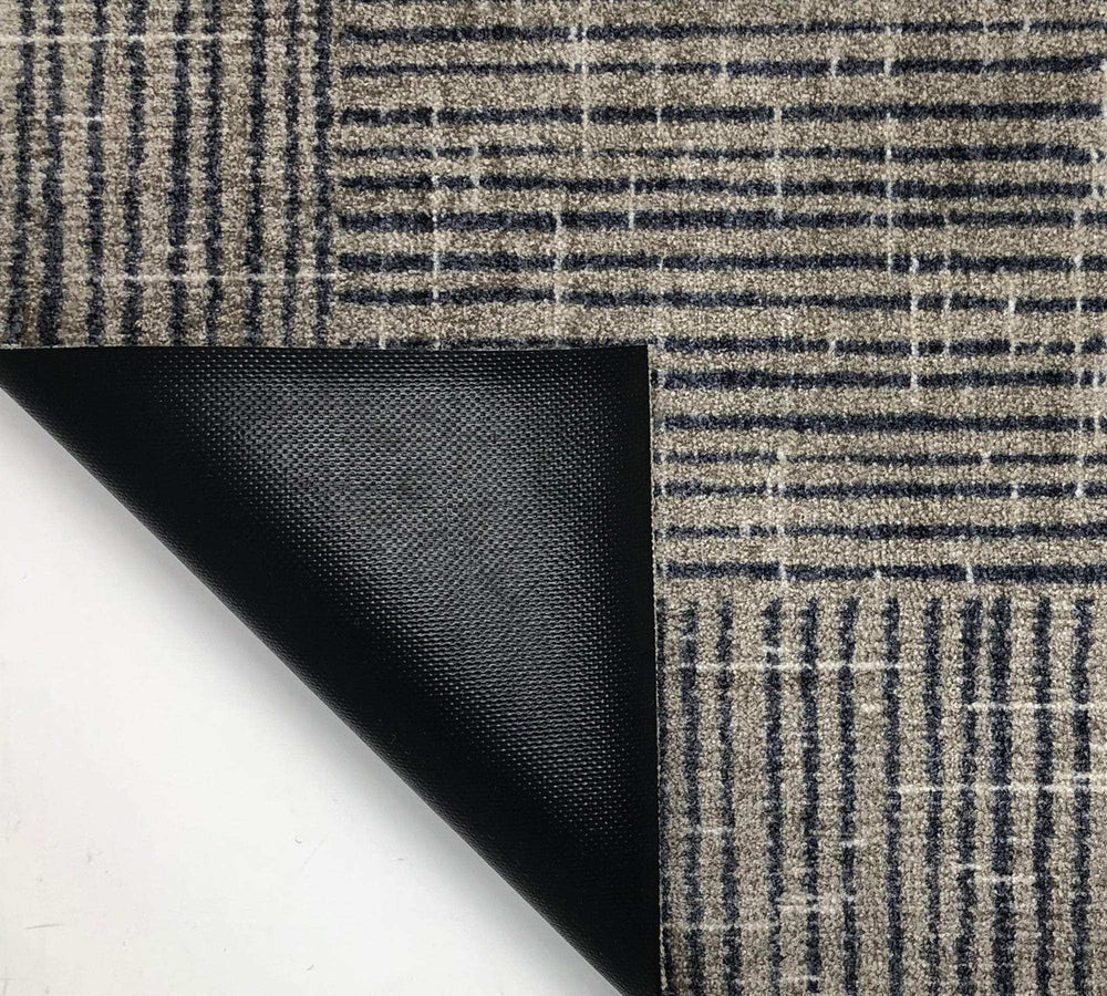 2' X 6' Modern Geo Lines in Squares Washable Runner Rug - Homeroots - Flyclothing LLC