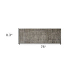 2' X 6' Modern Geo Lines in Squares Washable Runner Rug - Homeroots - Flyclothing LLC