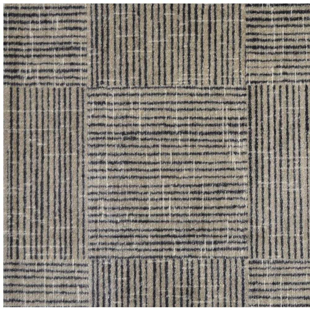 2' X 3' Modern Geo Lines in Squares Washable Floor Mat - Homeroots - Flyclothing LLC