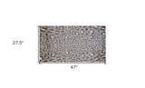 2' X 4' Gray and Brown Cheetah Washable Floor Mat - Homeroots - Flyclothing LLC