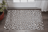 2' X 4' Gray and Brown Cheetah Washable Floor Mat - Homeroots - Flyclothing LLC