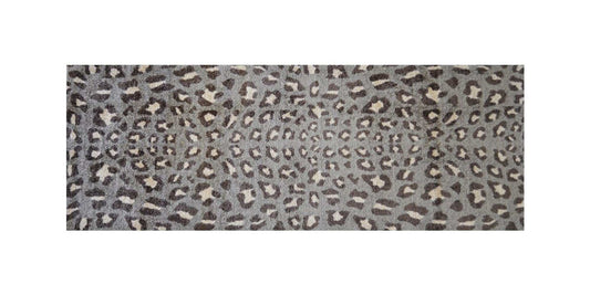 2' X 6' Gray and Brown Cheetah Washable Runner Rug - Homeroots - Flyclothing LLC