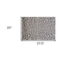 2' X 3' Gray and Brown Cheetah Washable Floor Mat - Homeroots - Flyclothing LLC