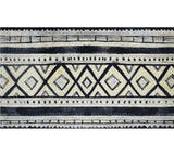 2' X 4' Black and Gray Modern Tribal Washable Floor Mat - Homeroots - Flyclothing LLC