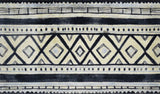 2' X 4' Black and Gray Modern Tribal Washable Floor Mat - Homeroots - Flyclothing LLC
