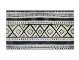 2' X 4' Black and Gray Modern Tribal Washable Floor Mat - Homeroots - Flyclothing LLC